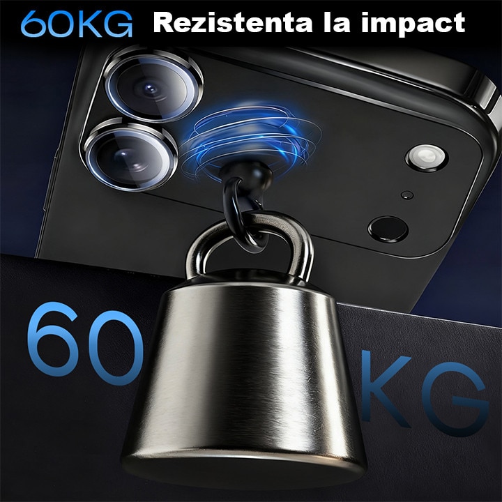 Folie Camera din sticla pentru iPhone 17 Pro Max, Din Safir 99.9 % Certificat GIA, Full Cover, Protectie Profesionala, Ultra Rezistenta, Calitate Premium