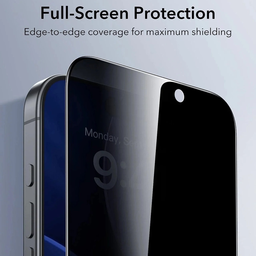 Folie pentru iPhone 17 Pro Max (set 3) - ESR Privacy Tempered Glass UltraFit - Black