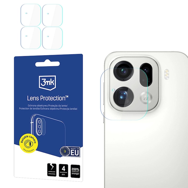 Folie pentru Oppo Find X9 Pro (set 4) - 3mk Lens Protection - Clear