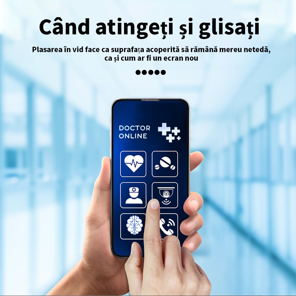 Folie protectie pentru telefon, transparenta, 9H, compatibila cu iPhone 15, dimensiuni variate