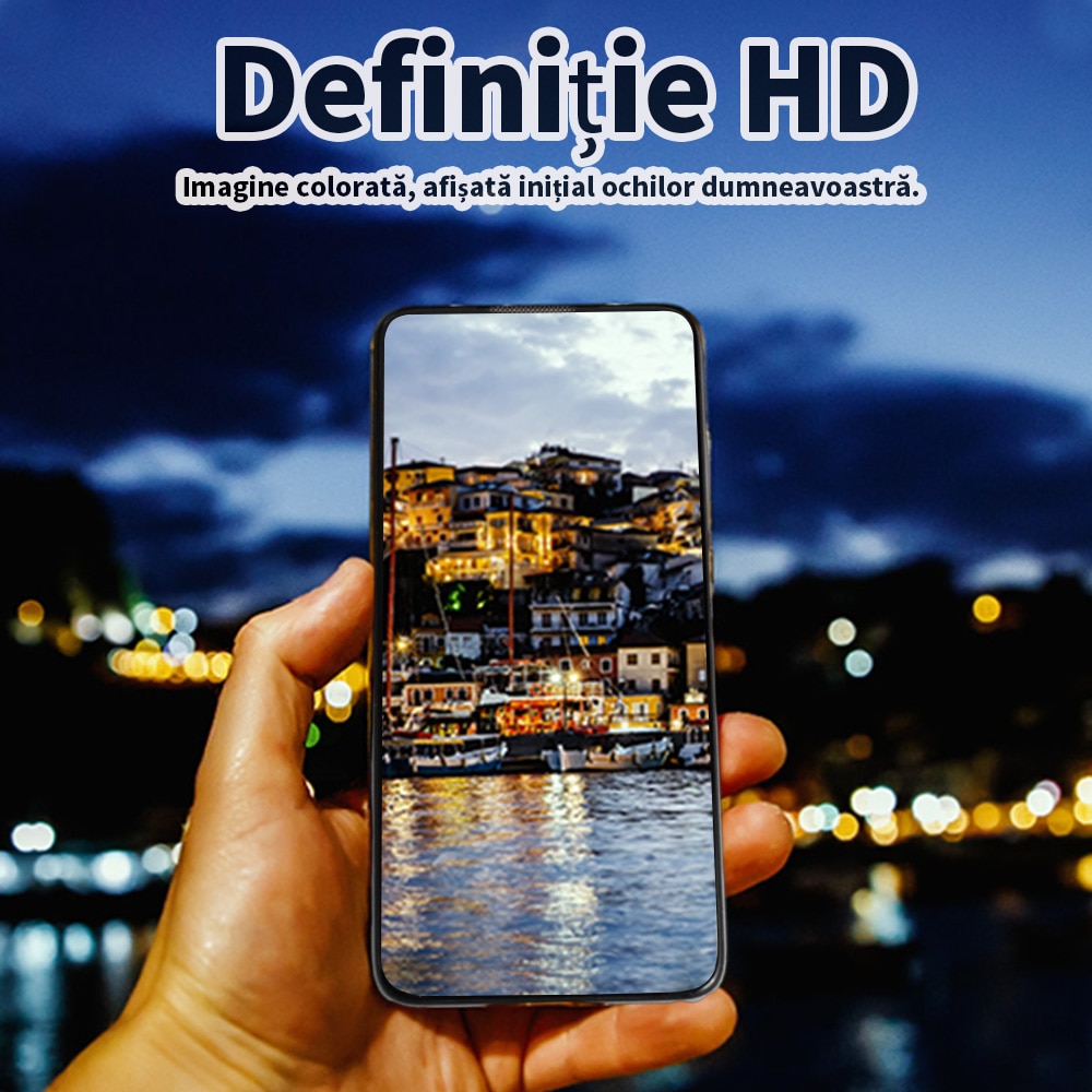 Folie protectie pentru telefon, transparenta, 9H, compatibila cu iPhone 15, dimensiuni variate
