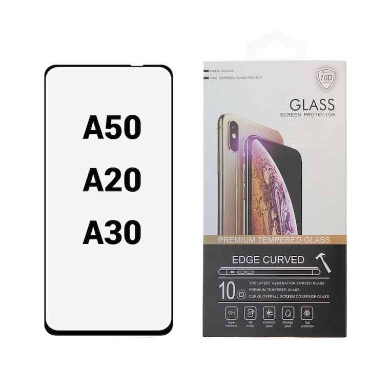 Folie Protectie Ecran 10D pentru Samsung A50 / A20 / A30