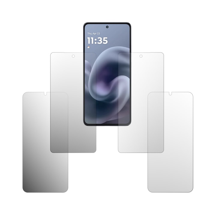 Set 4X Folie Protectie Ecran Folie24, pentru Motorola Moto G86 Power, 2X Ultra-Clear + 2X Mate, Acoperire Full-Display si Case-Friendly, Adezive, Flexibile cu Auto Regenerare