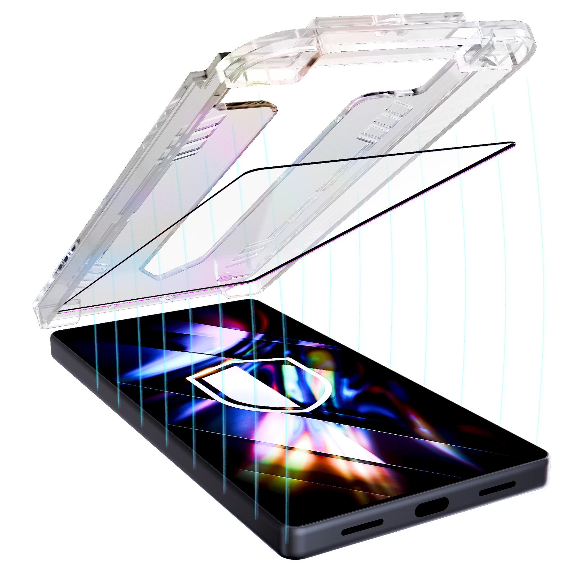 Set 2 folii protectie, sticla securizata 3mk HARDY, aplicator ProFIT, rezistență 9H, compatibil Samsung Galaxy S24 Plus/S25 Plus