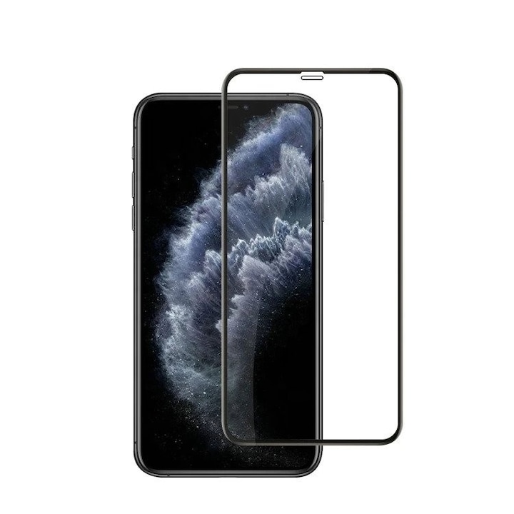 Folie Sticla Securizata Leski compatibila cu Samsung Z Fold 4, Full Glue, Negru