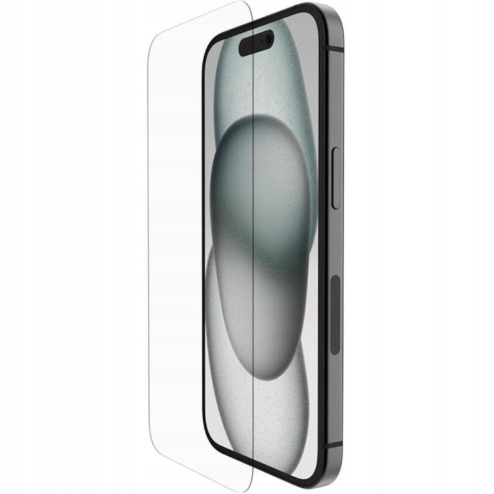 Sticla de protectie Belkin UltraGlass2 AntiMicrobial pentru iPhone 15 / 14 Pro, 9H, 0,29mm, transparent, set 1x
