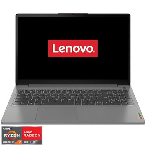 Laptop LENOVO IdeaPad, AMD Ryzen 7 5700U pana la 4.3GHz, 8 nuclee, 15.6" Full HD, 16GB DDR4, SSD 1TB NVME, AMD Radeon Graphics, no os, arctic Grey