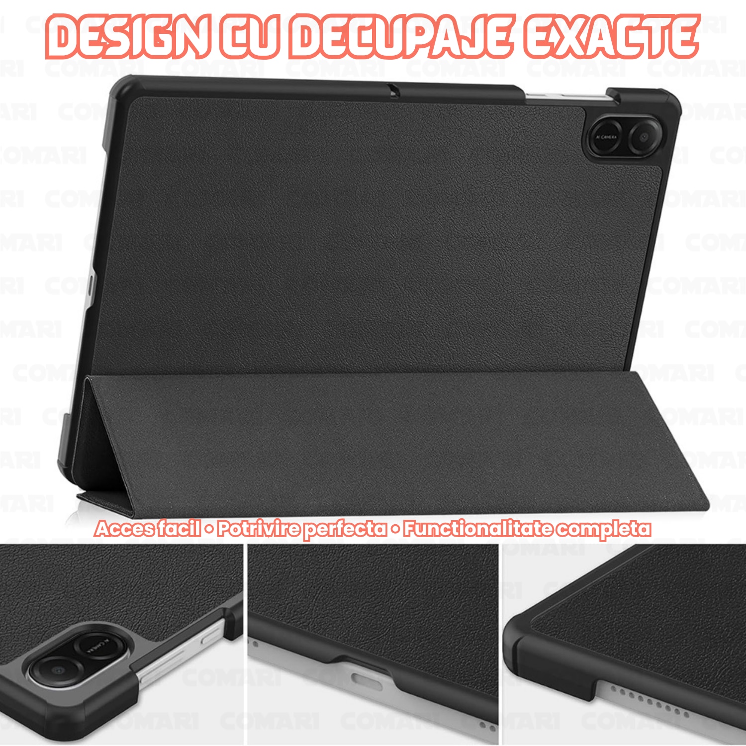 Husa pentru Honor Pad X8a Comari® EliteCover, protectie completa, functie stand multipla, design elegant tip carte, Butterfly