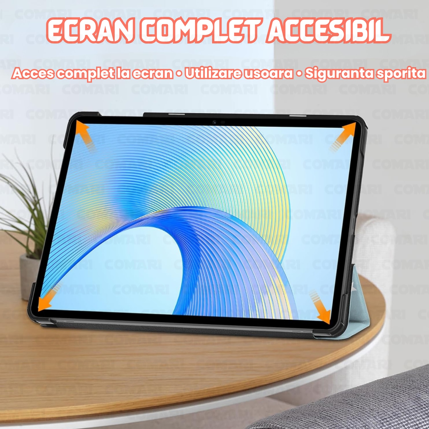 Husa pentru Honor Pad X8a Comari® EliteCover, protectie completa, functie stand multipla, design elegant tip carte, Butterfly