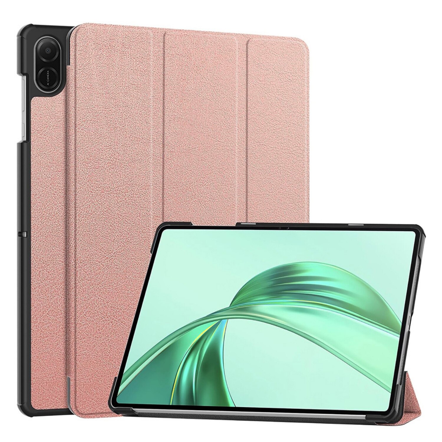 Husa pentru Honor Pad X8a Comari® EliteCover, protectie completa, functie stand multipla, design elegant tip carte, Rose Gold