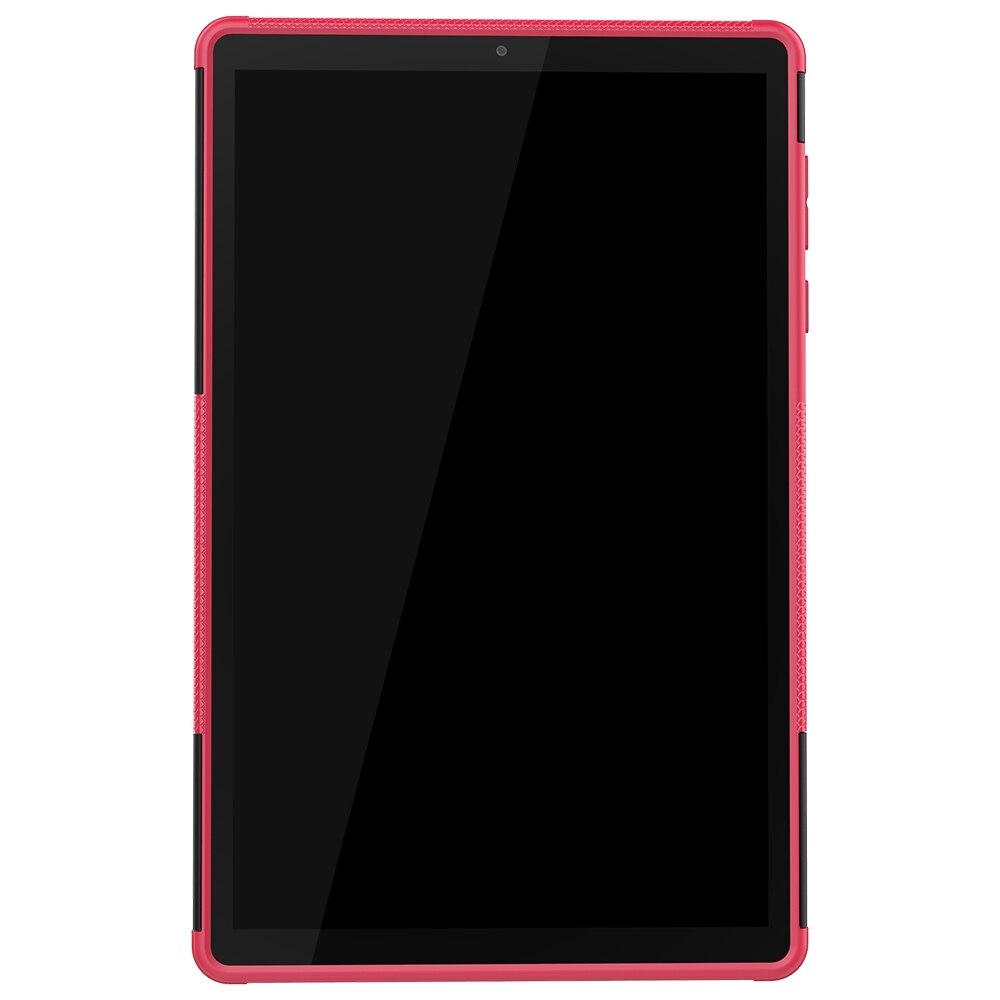 Husa tableta pentru Lenovo Tab M10 Plus TB-X606F, textura de anvelopa, protectie soc + TPU+PC, cu suport, culoare roz vibrant