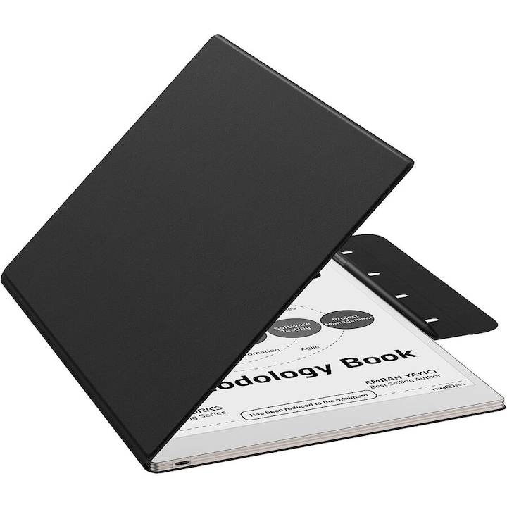 Husă pentru tabletă MoKo, Magnetic, suport pen, neagră, 11.8 inch
