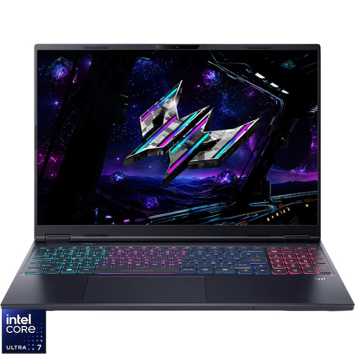 Laptop Acer Gaming 16'' Predator Helios Neo 16S AI PHN16S-71, WQXGA OLED 240Hz, Procesor Intel® Core™ Ultra 7 255HX (30M Cache, up to 5.20 GHz), 16GB DDR5, 1TB SSD, GeForce RTX 5070 8GB, No OS, Abyssal Black