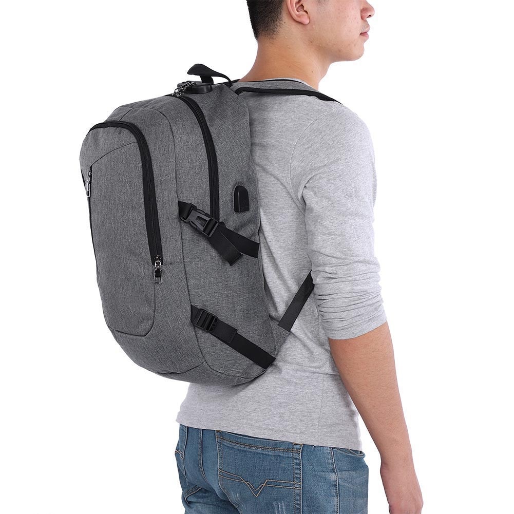 Rucsac urban pentru laptop Enforose, 15.6 inch, rezistent la apa, design subtire, gri