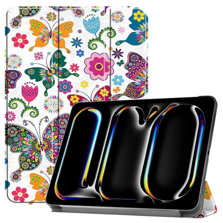 Husă tableta Comari EliteCover pentru iPad Pro 11 (2024/2025), protecție completă, funcție stand, Butterfly