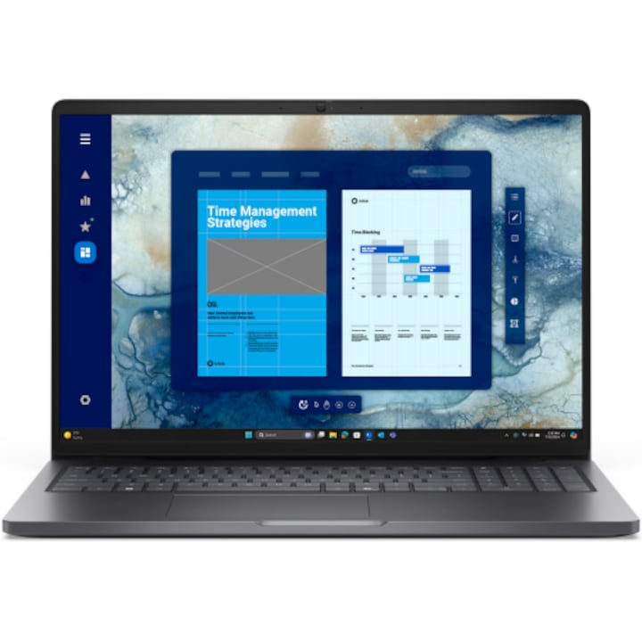 Laptop Dell Pro 16 PC16250 Procesor Intel® Core™ 5 120U 12M Cache, up to 5.0 GHz, 16" FHD+, 8GB DDR5, 512GB SSD, Intel Graphics, Windows 11 Pro, Negru