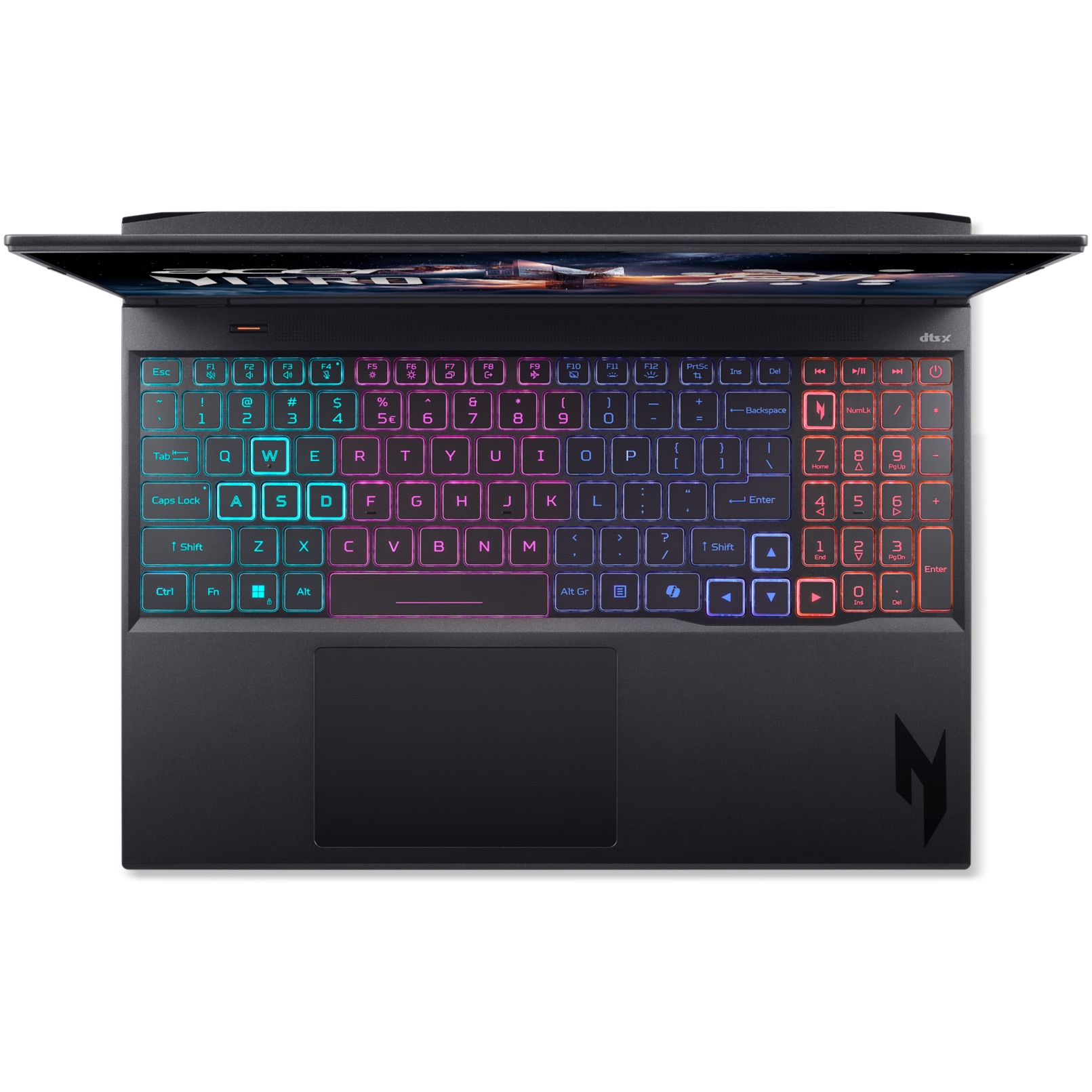 Laptop Gaming Acer Nitro 16S AI cu procesor AMD Ryzen™ AI 7 350 pana la 5.0 GHz, 16", WQXGA IPS, 180Hz, 16GB DDR5, 1TB SSD, NVIDIA® GeForce RTX™ 5070 8GB GDDR7, No OS, Obsidian Black