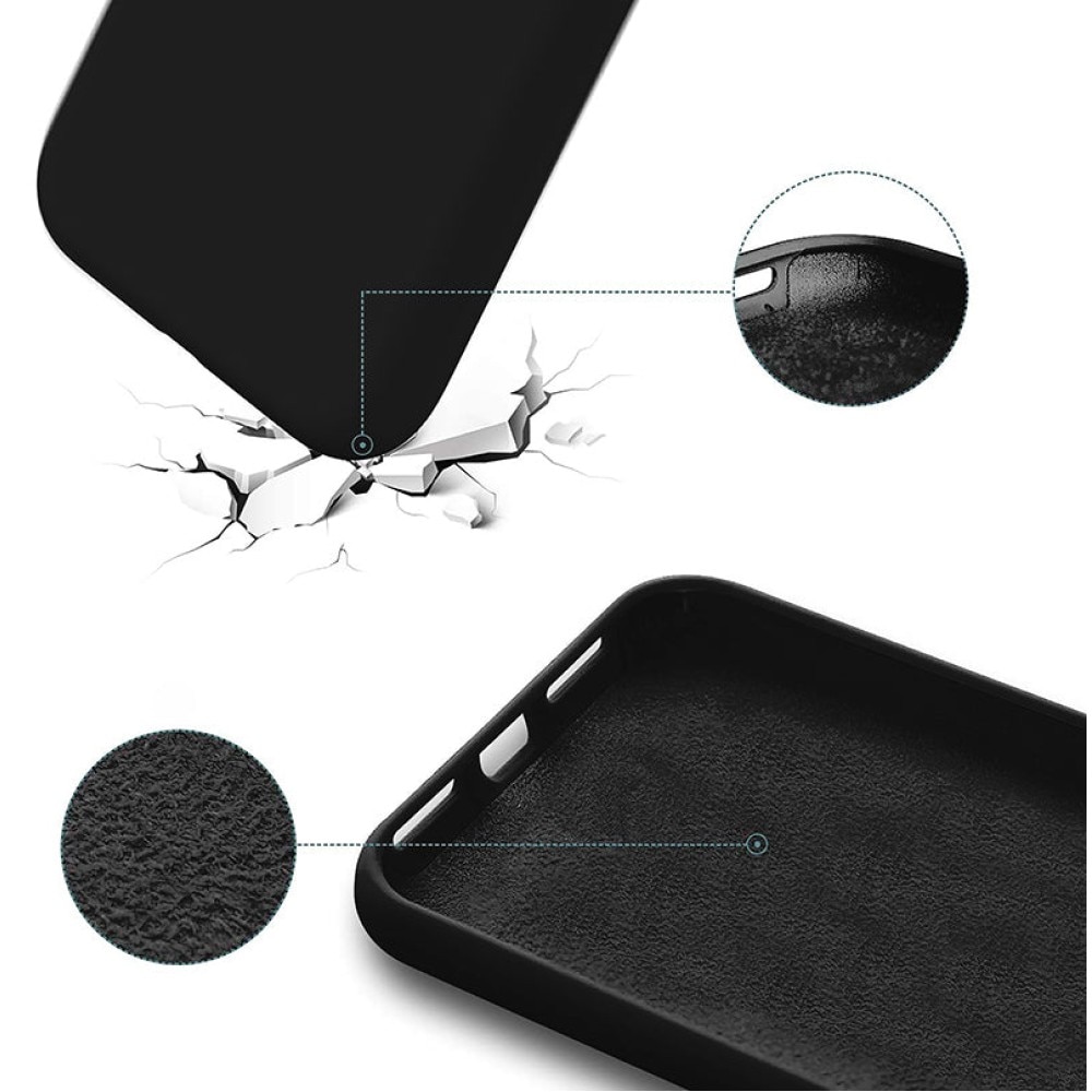 Husa CASEY STUDIOS™ pentru Apple iPhone X / XS, Soft Silicone Premium, Microfibra in Interior, Negru, de Protectie, Ultra Slim, pentru Incarcare Wireless, Margini Ridicate pentru Protectia Ecranului si a Camerelor