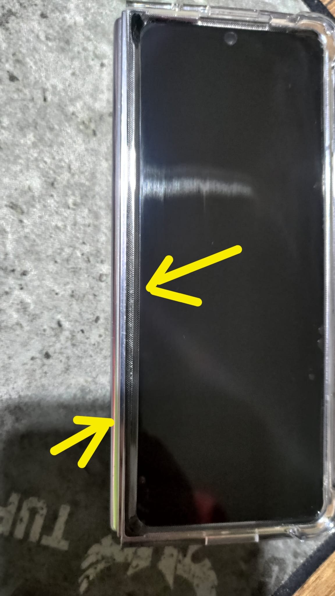 Husa protectie compatibila cu Samsung Galaxy Z Fold 5, Antisoc, Premium Quality, transparenta din silicon si policarbonat, 2 piese