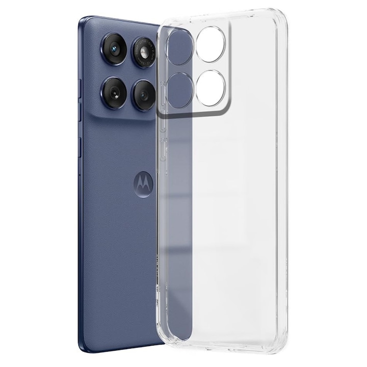 Husă Aiyando pentru Motorola Edge 70 Fusion, transparență, anti-shock 1.5mm, protecție lentile