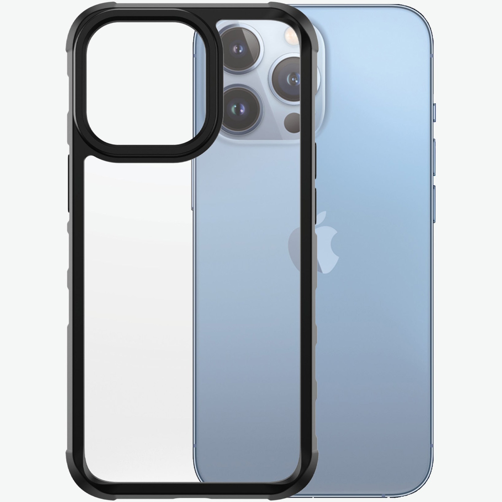 Husa de protectie PanzerGlass pentr compatibil cu Apple iPhone 13 Pro, Transparenta / Rama Neagra