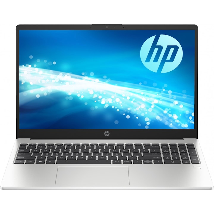 HP 250R G10 Laptop, Intel Core 3 100U, 8GB Memory, 2000GB SSD, 15.6" FullHD Display, Silver, Hungarian Layout, Windows 11 Pro
