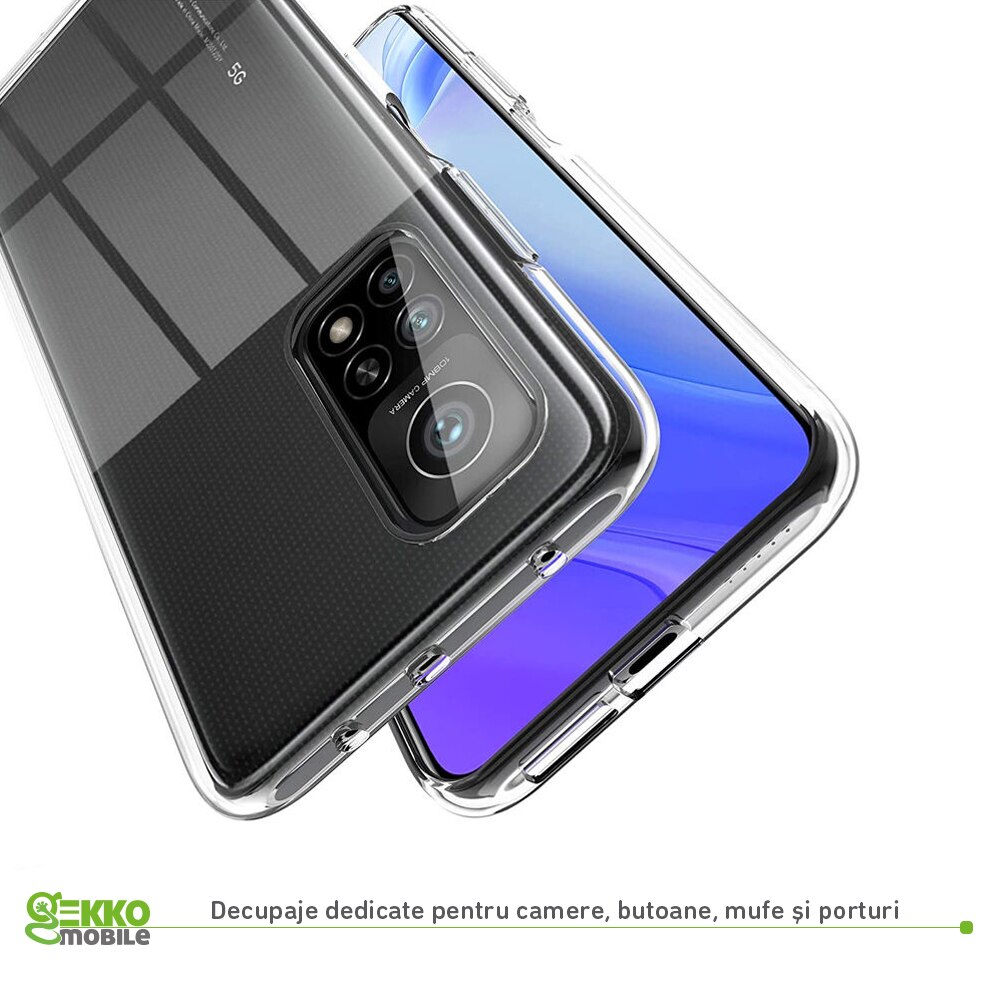 Husa pentru Xiaomi Mi 10T Pro 5G - silicon jelly, TPU clear, ultraslim, Transparenta - iShield®