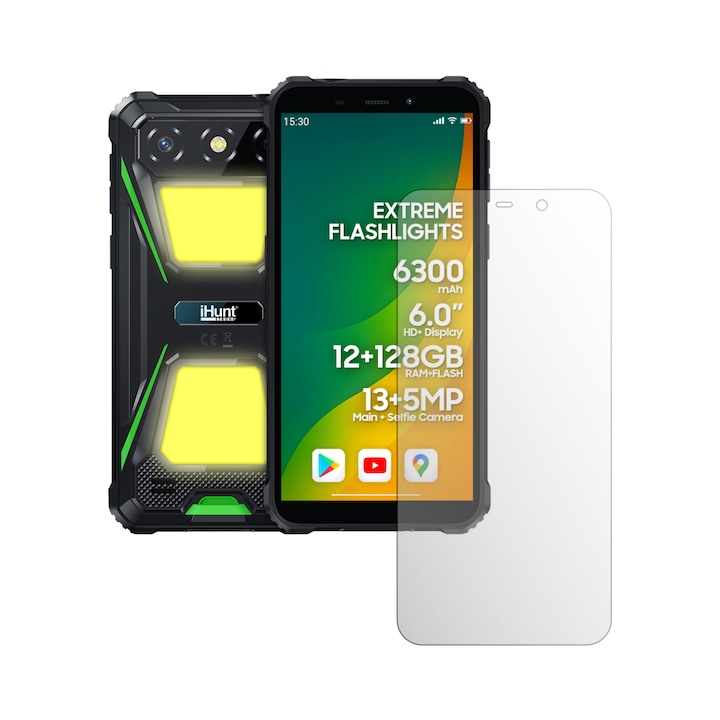 Folie Protectie Ecran Externa Folie24, pentru iHunt Titan P10000 ULTRA, 1X Ultra-Clear cu Acoperire Case-Friendly ( Compatibile cu Carcasa ), Adeziva, Flexibila cu Auto Regenerare