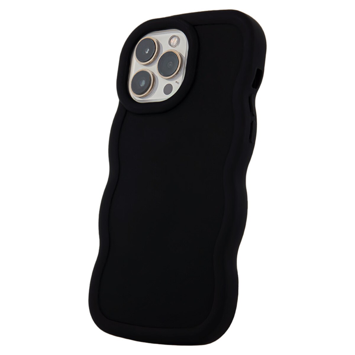 Husa spate Candy pentru protectie Samsung Galaxy A05S, din TPU mat cu margini ondulate, neagra Negru Carcasa