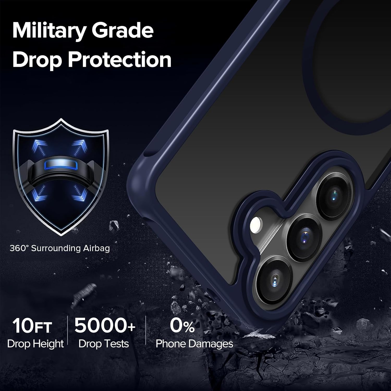 Husa pentru Samsung Galaxy S26 Ultra, Joyshell Frost Matte cu MagSafe, Protectie Completa, Albastru