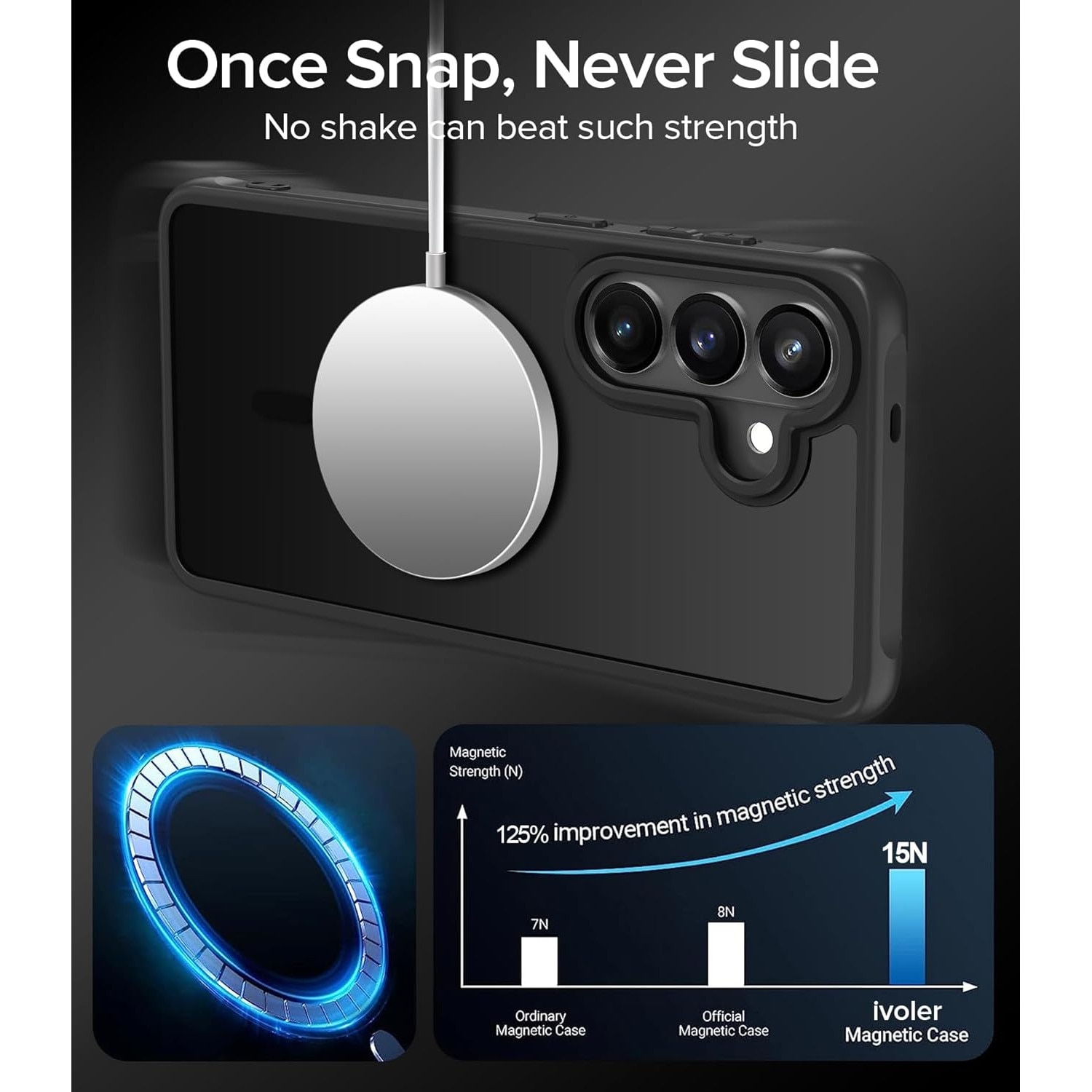 Husa pentru Samsung Galaxy S26 Ultra, Joyshell Frost Matte cu MagSafe, Protectie Completa, Albastru