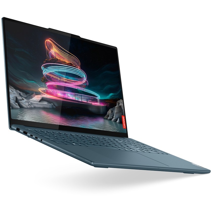 Laptop Lenovo Yoga Pro 9 16IMH9 cu procesor Intel® Core™ Ultra 9 185H pana la 5.1GHz, 16", 3.2K, Mini LED, 165Hz, 64GB LPDDR5x, 1TB SSD, NVIDIA® GeForce RTX™ 4070 8GB GDDR6, Windows® 11 Home, Tidal Teal, 3y on-site Premium Care