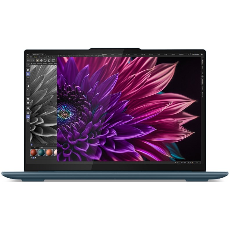 Laptop Lenovo Yoga Pro 9 16IMH9 cu procesor Intel® Core™ Ultra 9 185H pana la 5.1GHz, 16", 3.2K, Mini LED, 165Hz, 64GB LPDDR5x, 1TB SSD, NVIDIA® GeForce RTX™ 4070 8GB GDDR6, Windows® 11 Home, Tidal Teal, 3y on-site Premium Care