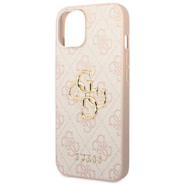 Husa de protectie Guess 4G Metal Logo pentru iPhone 14, Roz