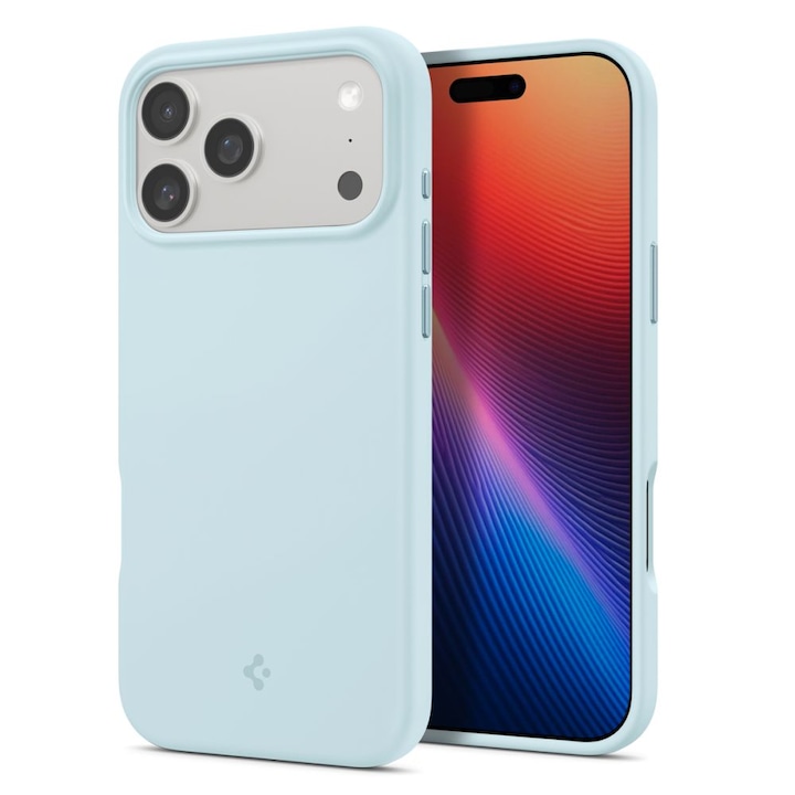 Carcasa Spigen Silicone Fit cu MagSafe compatibila cu iPhone 17 Pro Max, Light Blue