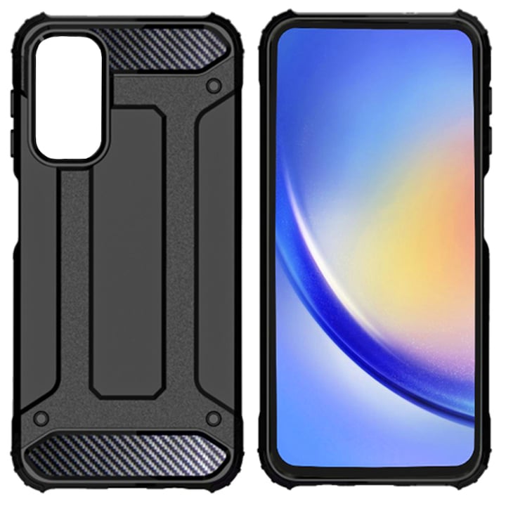 Carcasa Armour Rugged pentru Samsung Galaxy A70 / A70s, Long Time Resistance, Anti-shock Protection, Military Standard Hybrid Shield, Negru
