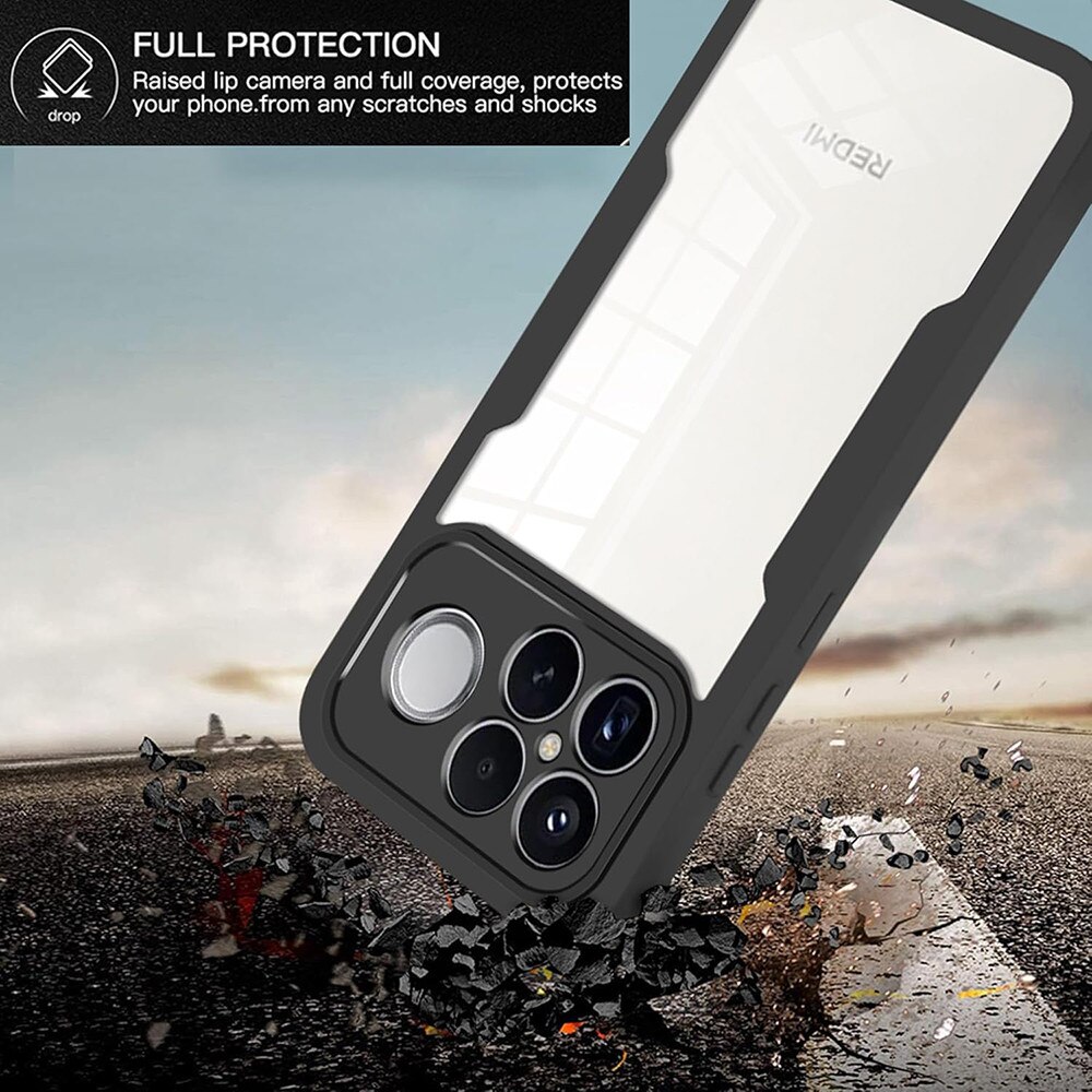 Husa + Folie pentru Xiaomi Poco F8 Ultra, SKYDDAR INNOVATION, [Pachet 360°] ColorVerse, set cu sticker, Negru