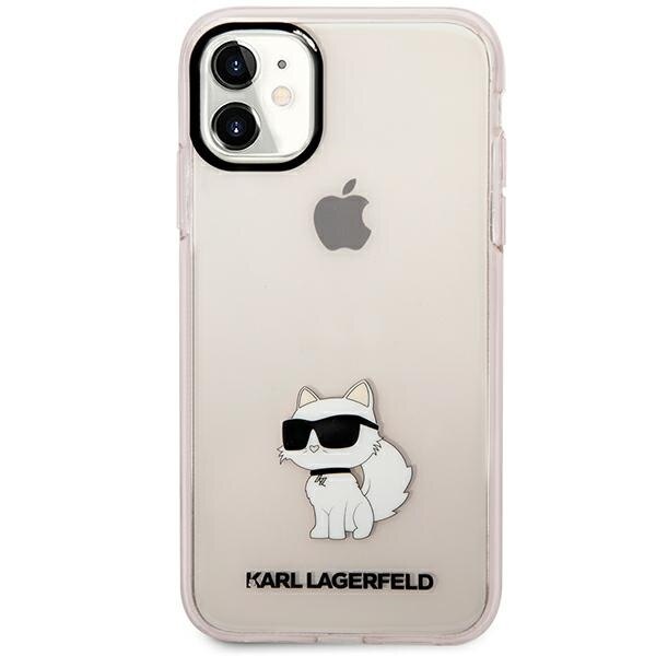 Husa de protectie Ikonik Choupette, Karl Lagerfeld, Compatibil cu Apple iPhone 11/iPhone XR, TPU, 6.1", Roz deschis