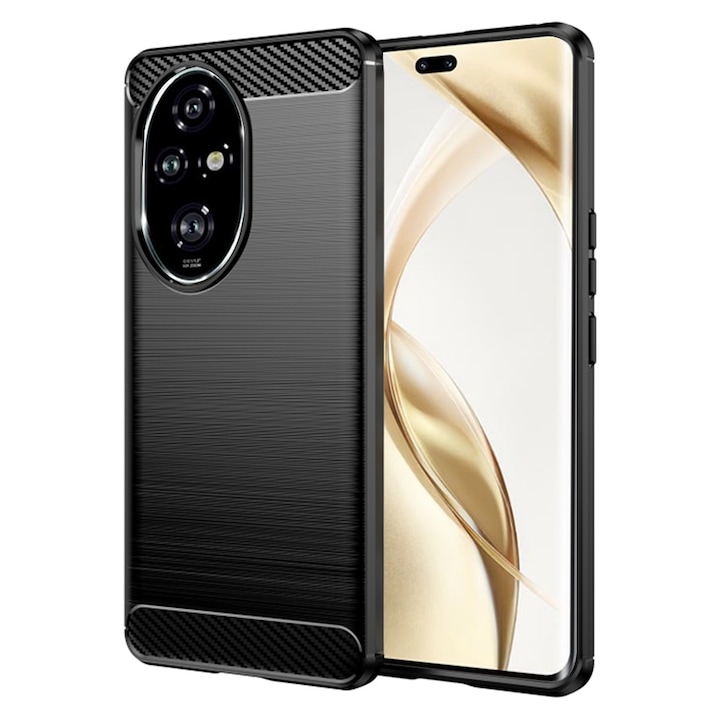 Husa pentru Honor 200 Pro Carbon Liquid Silicone negru