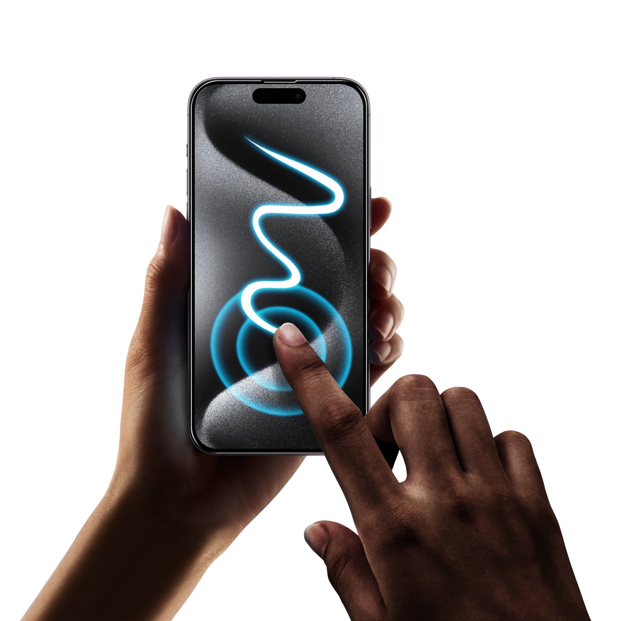 Set 2 folii protectie telefon, Sticla securizata, Kit montare, Pentru iPhone 15 Pro Max, Transparent