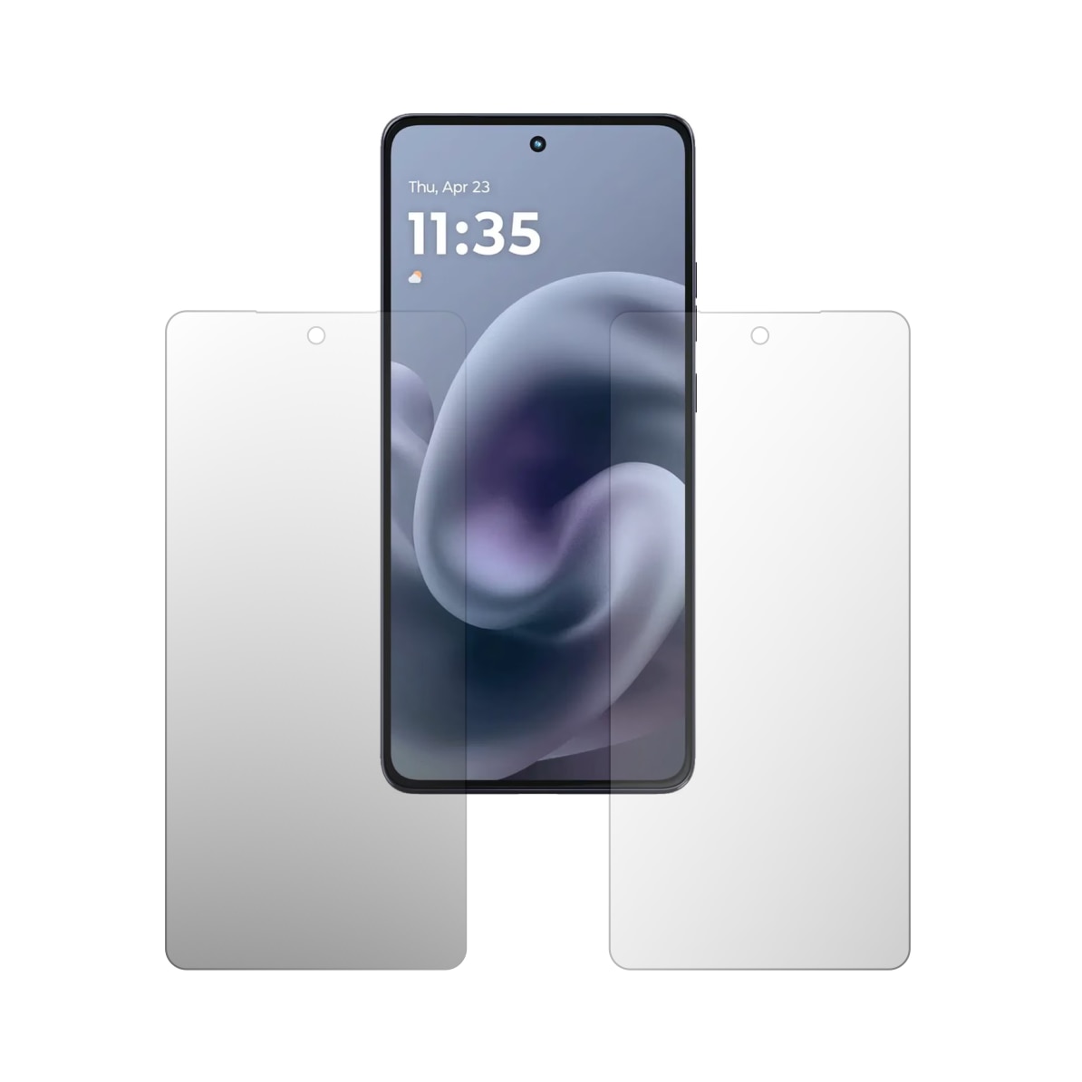 Set 2X Folie Protectie Ecran Folie24, pentru Motorola Moto G86 Power, 1X Ultra-Clear + 1X Mata, Acoperire Case-Friendly ( Compatibile cu Carcasa ), Adezive, Flexibile cu Auto Regenerare