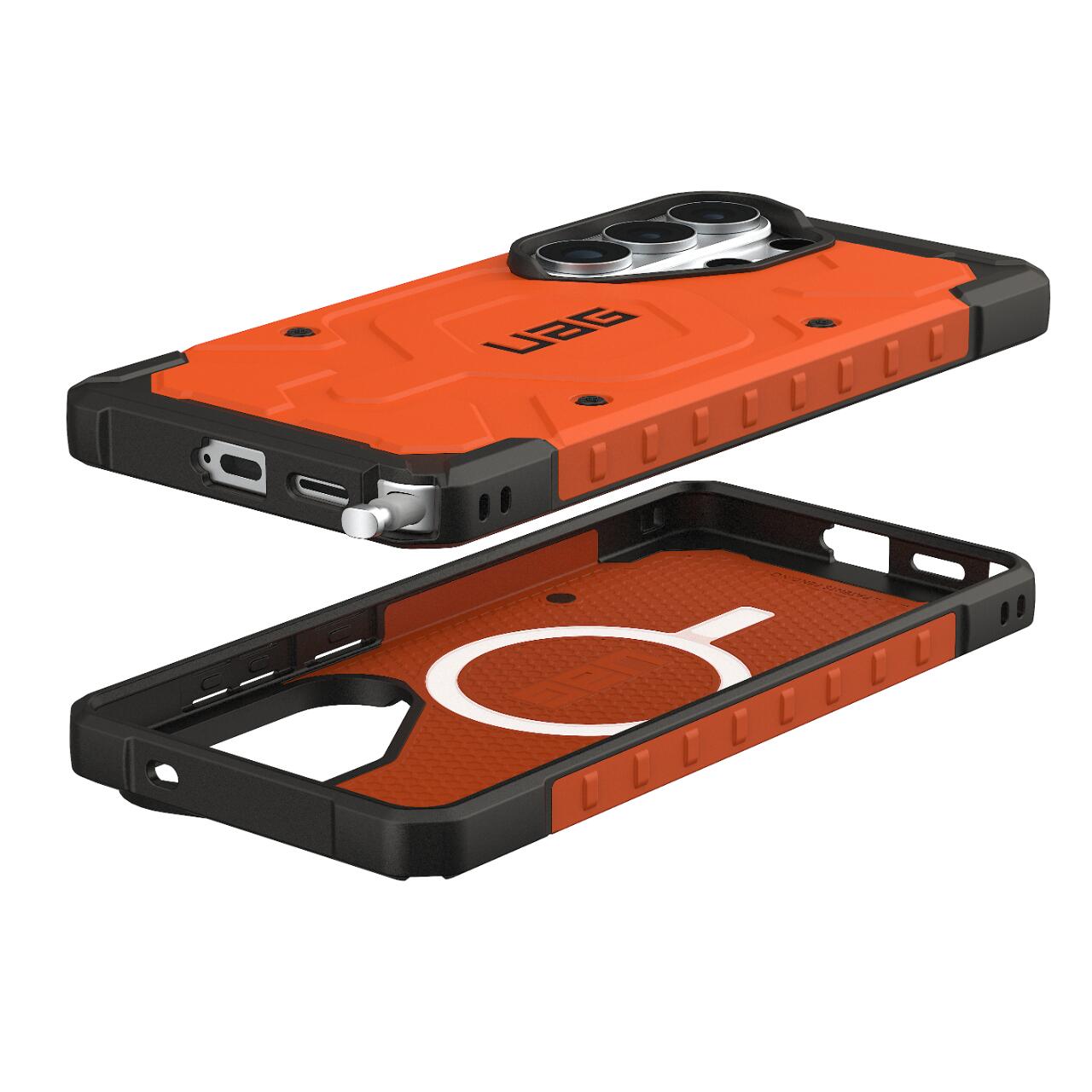 Husă UAG Pathfinder Magnetic, protecție TPU, porturi exacte, portocalie, pentru Samsung Galaxy S26 Ultra
