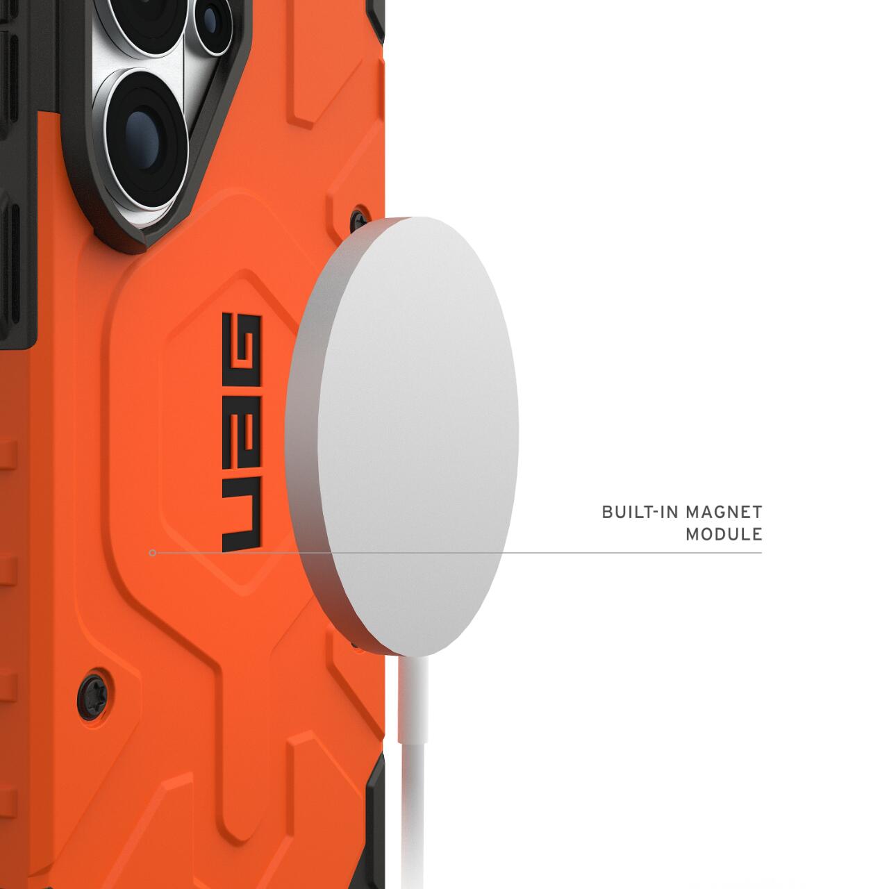 Husă UAG Pathfinder Magnetic, protecție TPU, porturi exacte, portocalie, pentru Samsung Galaxy S26 Ultra
