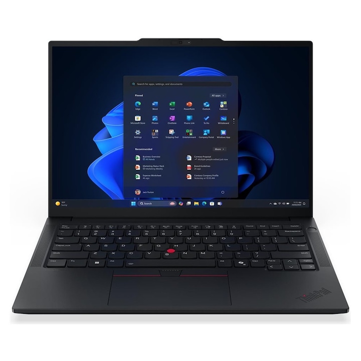 Laptop ThinkPad E14 G7, 14" WUXGA, Intel® Core™ Ultra 7 255H pana la 5.1 GHz, 16 GB RAM DDR5, 1 TB SSD, Intel Arc Graphics, Free Dos, Black 1 TB