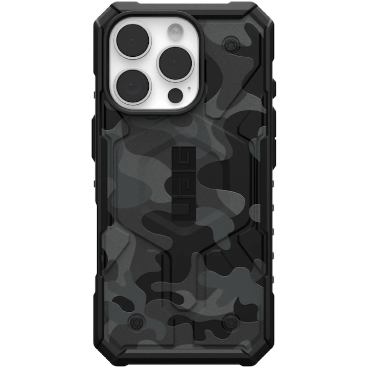 Husa de protectie UAG Pathfinder SE MagSafe pentru iPhone 16 Pro, Midnight Camo