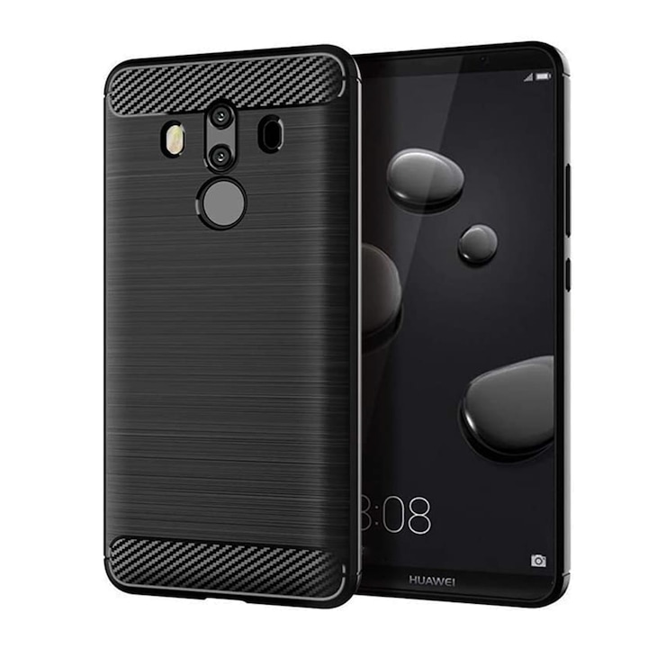 Husa de protectie Huawei Mate 10 PRO, Carbon, Negru