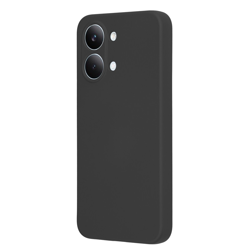 Husa pentru Poco X8 Pro Max Liquid Silicone, subtire, captusita cu microfibra, anti amprenta, protectie camera foto, negru