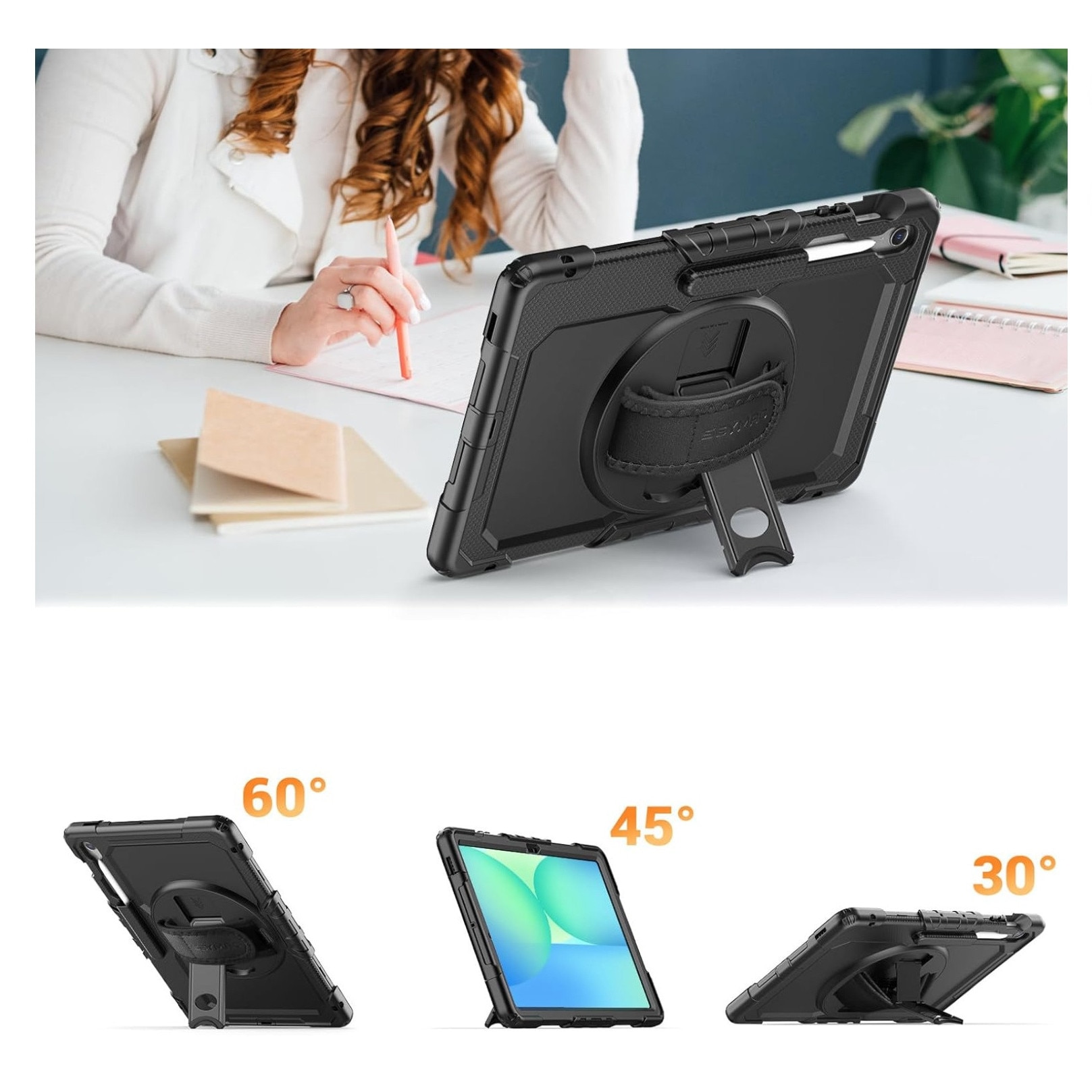 Carcasa Blindata HighArmor 3 Straturi pentru Samsung Galaxy Tab S10 FE Plus 13.1" – Rotativa 360°, Suport, Protector Ecran, Rezistenta la Praf si Umiditate