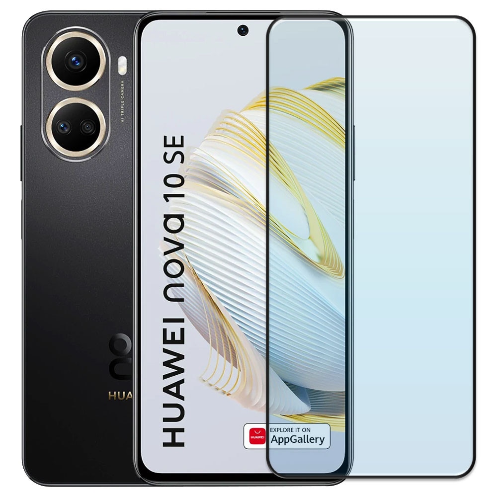 Folie din sticla securizata pentru Huawei Nova 10 SE, HAMSTERBOX Glass Shield, Protectie completa ecran, Full face, Aplicare rapida, Case Friendly, Transparenta