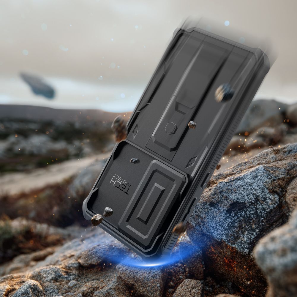 Carcasa 360 grade Tech-Protect Kevlar Cam Plus compatibila cu Samsung Galaxy S26 Ultra, Negru